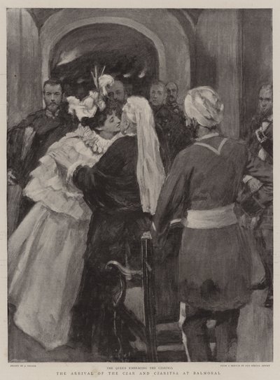 Die Ankunft des Zaren und der Zarin in Balmoral von English School